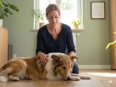 Annamária entspannt mit ihrer Katze im Gras