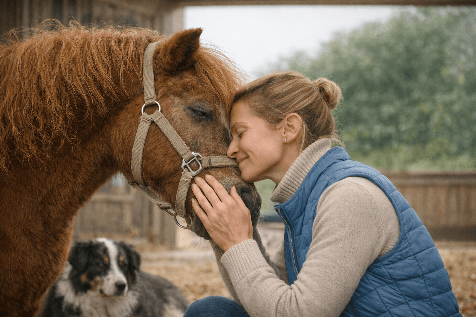 Annamária mit einem Pferd – innige Verbindung zwischen Mensch und Tier